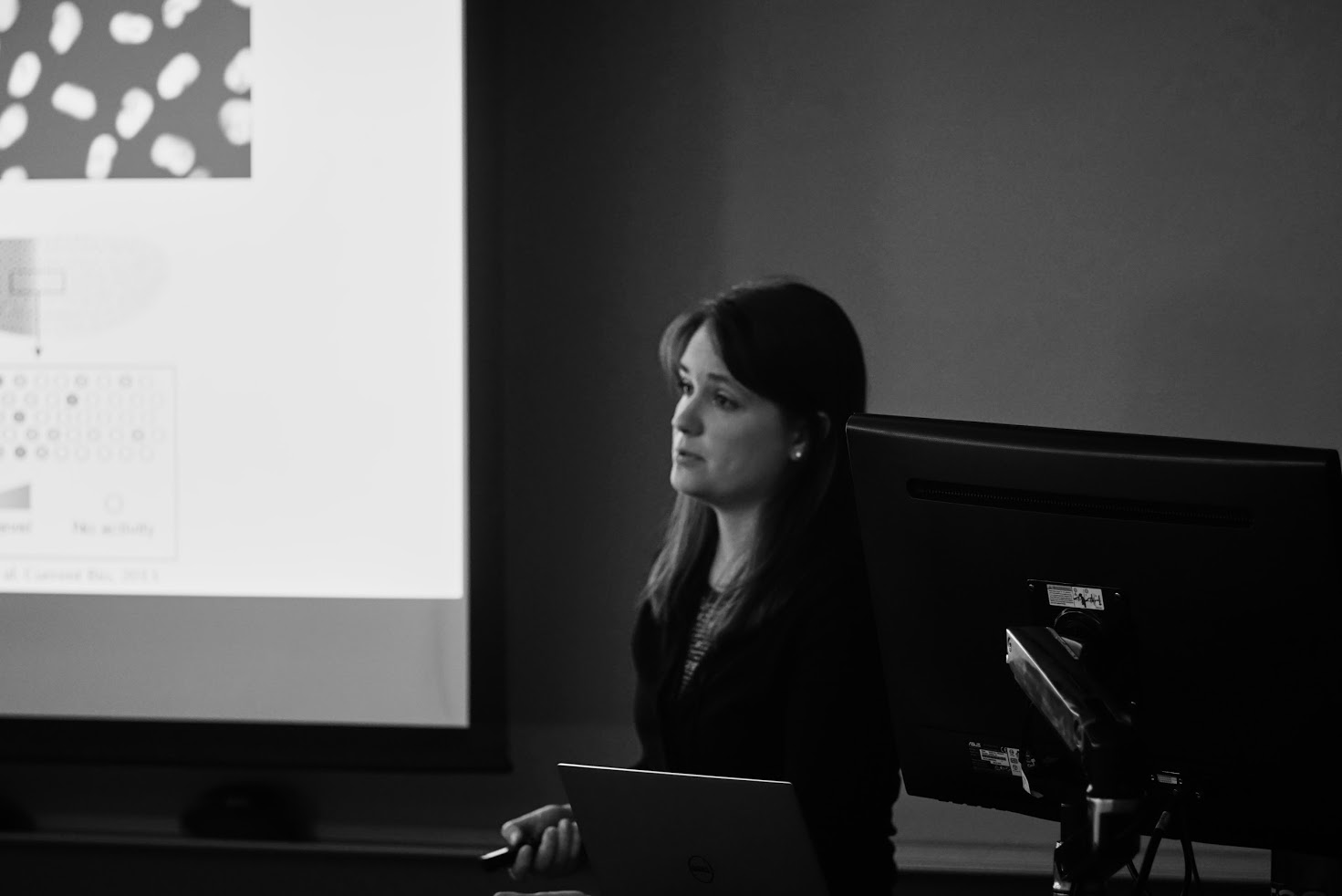 Rebecca Mensen giving a presentation